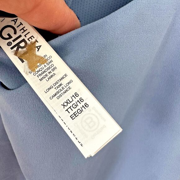 Athleta Girl Nwot Light Blue Racerback Tank Top Girls XXL/16 Athletic - Picture 4 of 5